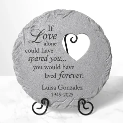 Memorial Heart Cut-out Garden Stone