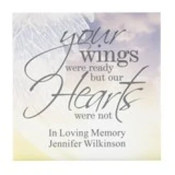 Memorial Wings Wood Block