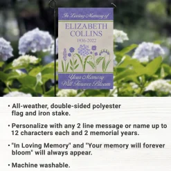 Memories Bloomed Sympathy Garden Flag