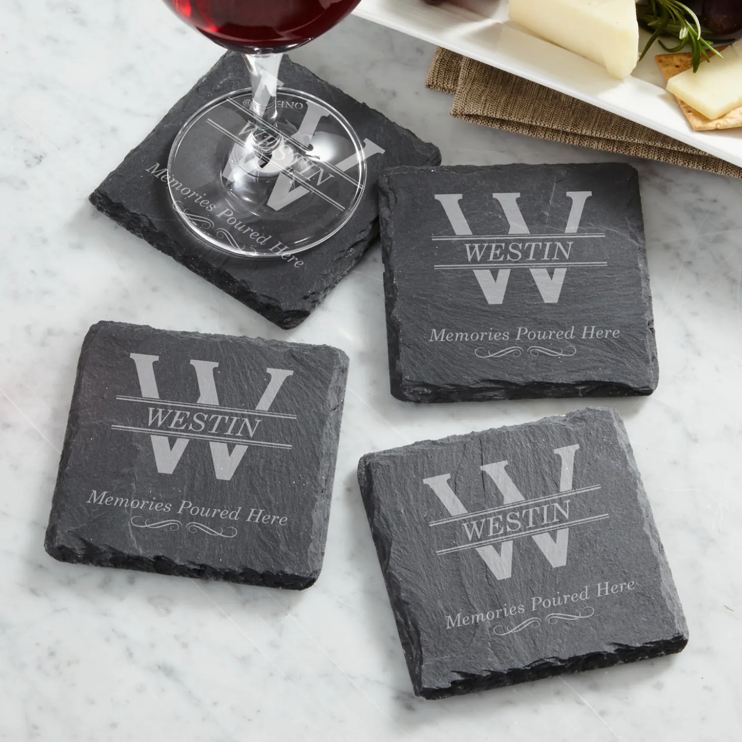 Memories Poured Slate Coasters