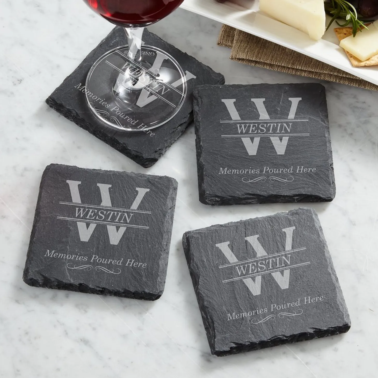 Memories Poured Slate Coasters