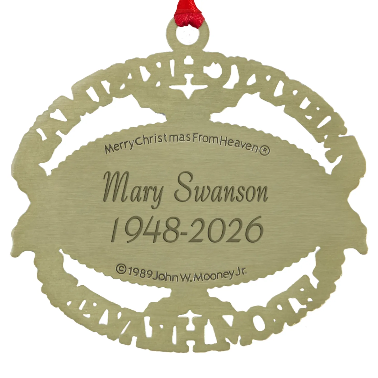 Merry Christmas From Heaven Ornament
