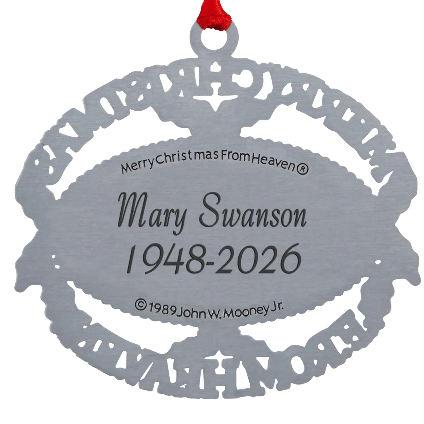 Merry Christmas From Heaven Ornament
