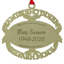 Merry Christmas From Heaven Ornament