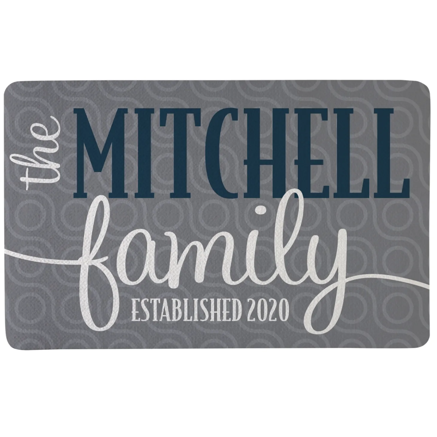 Modern Family Name Doormat