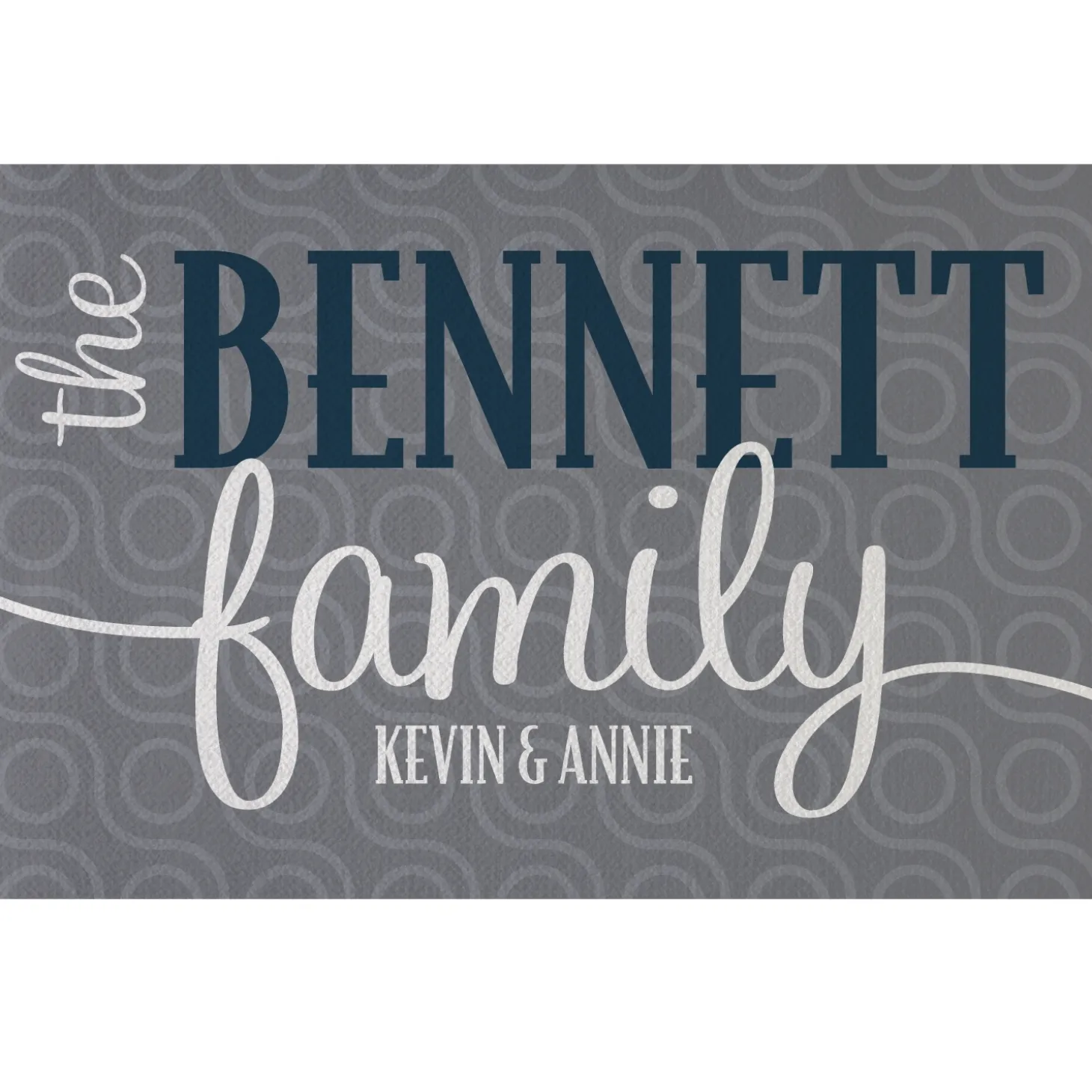 Modern Family Name Doormat