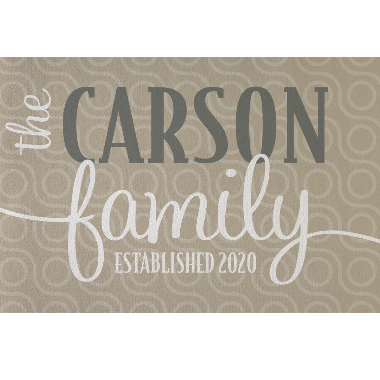 Modern Family Name Doormat