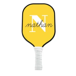 Modern Initial and Name Pickleball Paddle