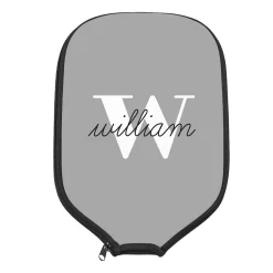 Modern Initial and Name Pickleball Paddle Cover