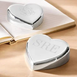 Monogram Heart Paperweight