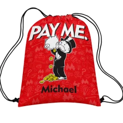 Mr. Monopoly Character Drawstring Bag
