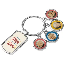 My Dad is My Hero Photo Key Chain