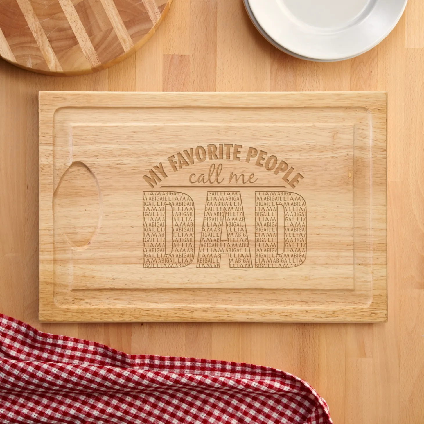 My Favorite People Maple Wood Cutting Board