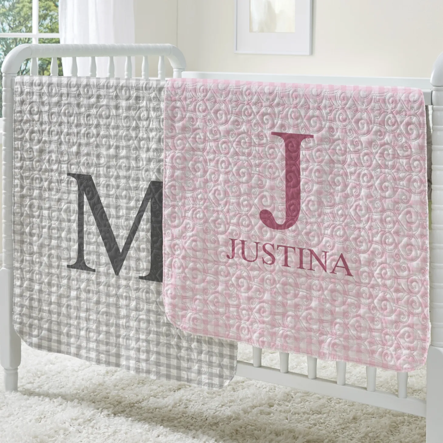 My Plaid Name Quilted Baby Blanket