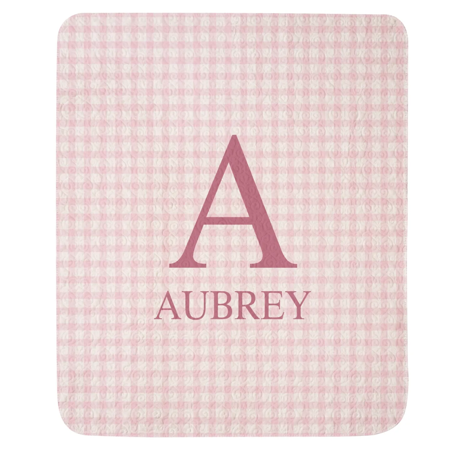 My Plaid Name Quilted Baby Blanket