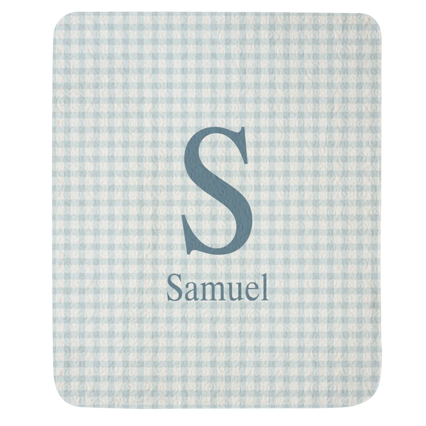 My Plaid Name Quilted Baby Blanket