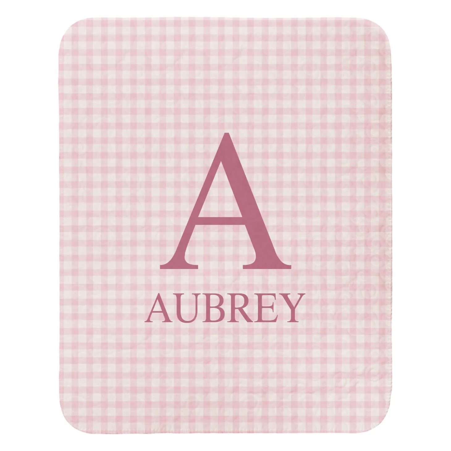 My Plaid Name Quilted Baby Blanket