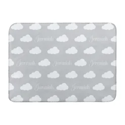 Name in Clouds Sherpa Baby Blanket