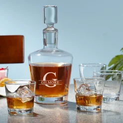 Name & Initial 5 Piece Decanter Set