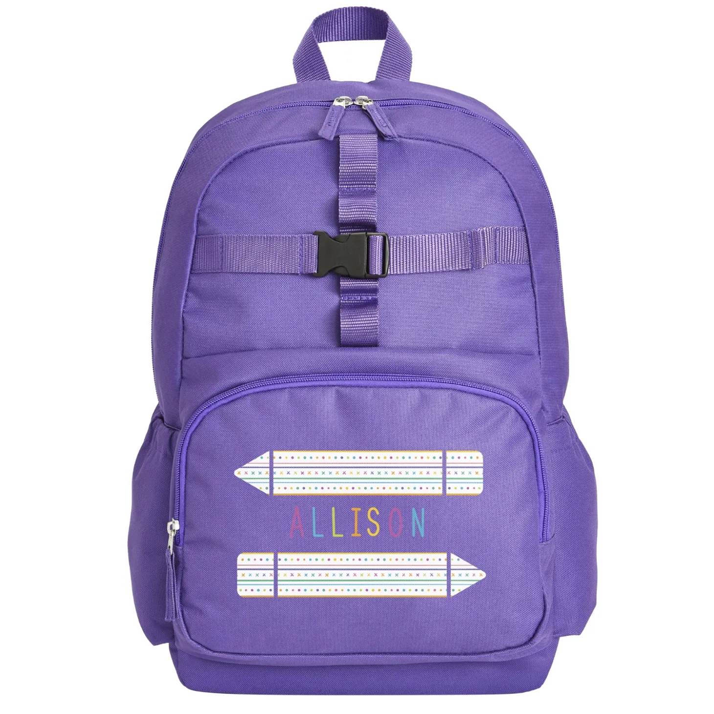 Name In Stripes Purple Backpack Collection