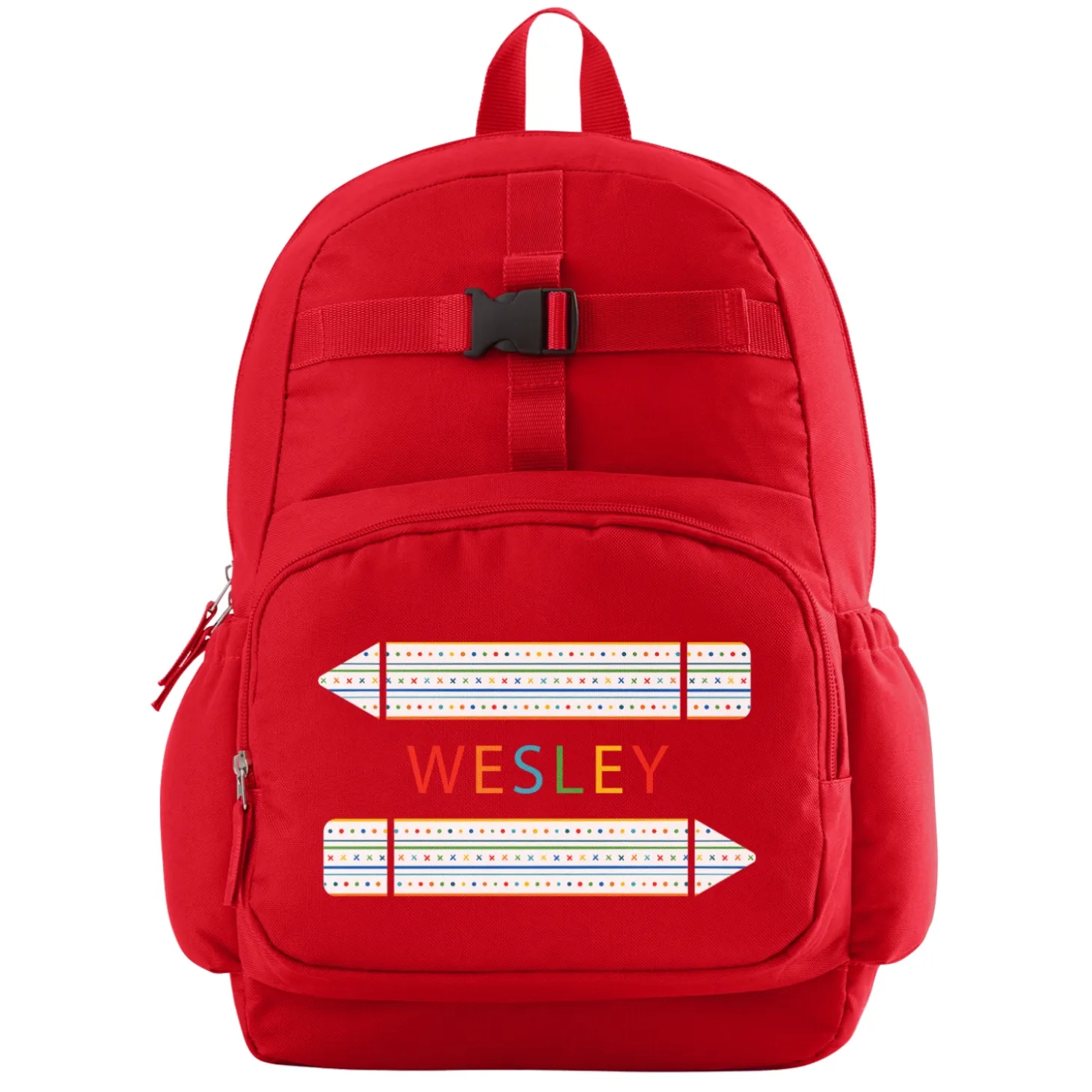 Name In Stripes Red Backpack Collection
