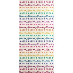 Name Style Rainbow Beach Towel