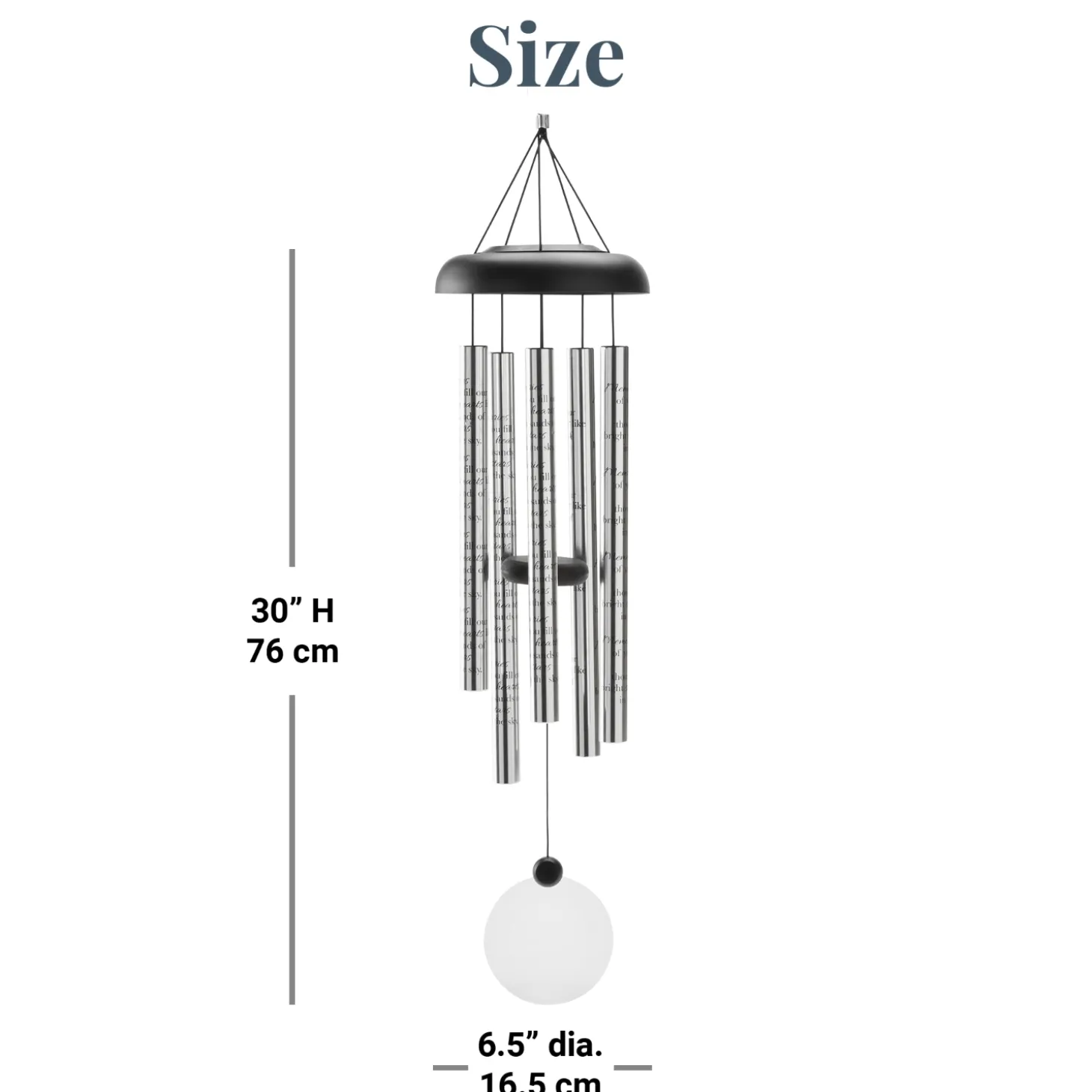 No Longer By My Side Pet Memorial Solar Wind Chime