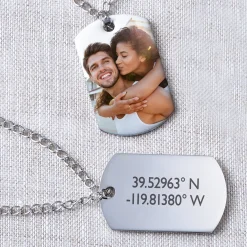 On This Day Photo Coordinates Photo Pendant