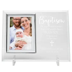 On Your Baptism Glass Frame