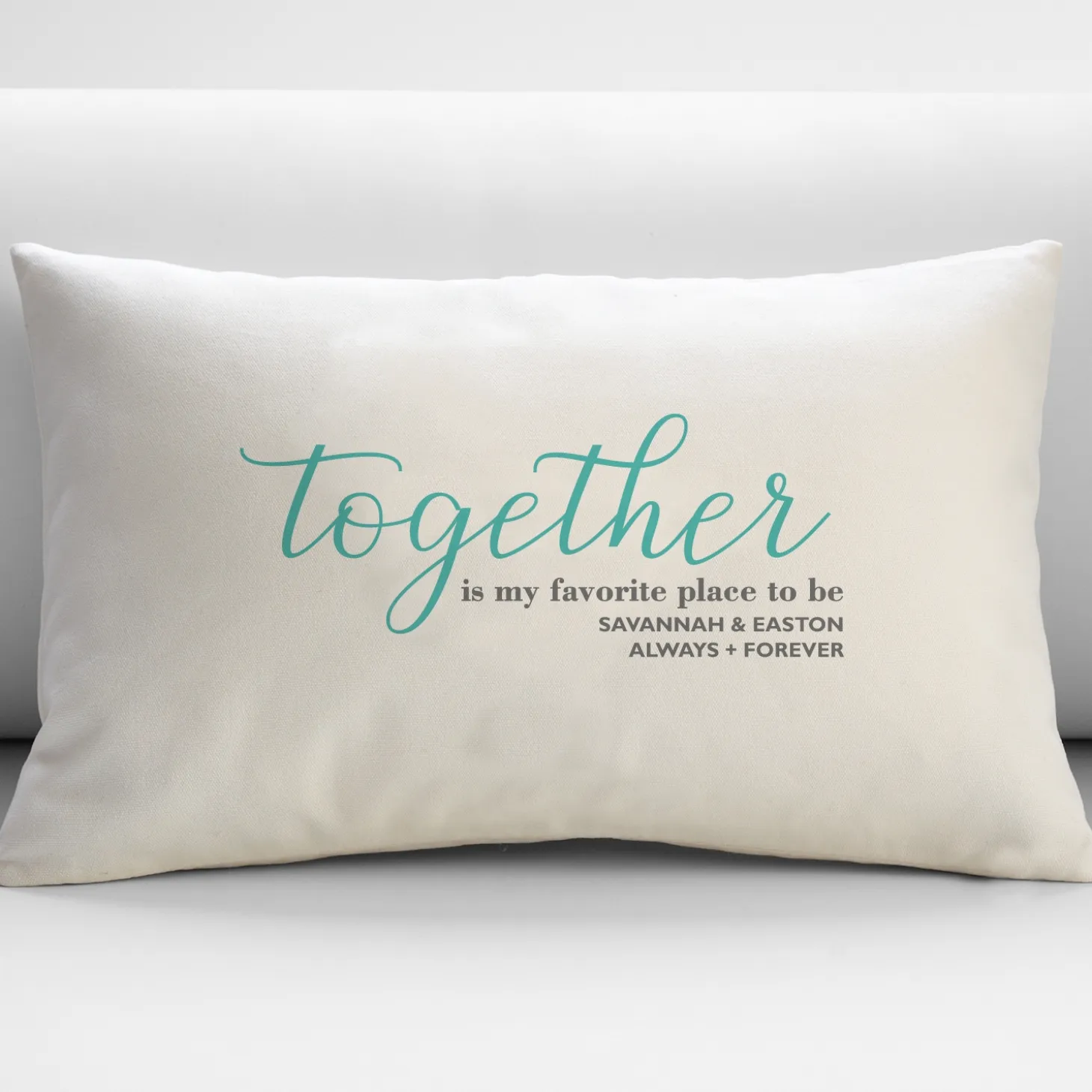 Our Favorite Place to Be Throw Pillow