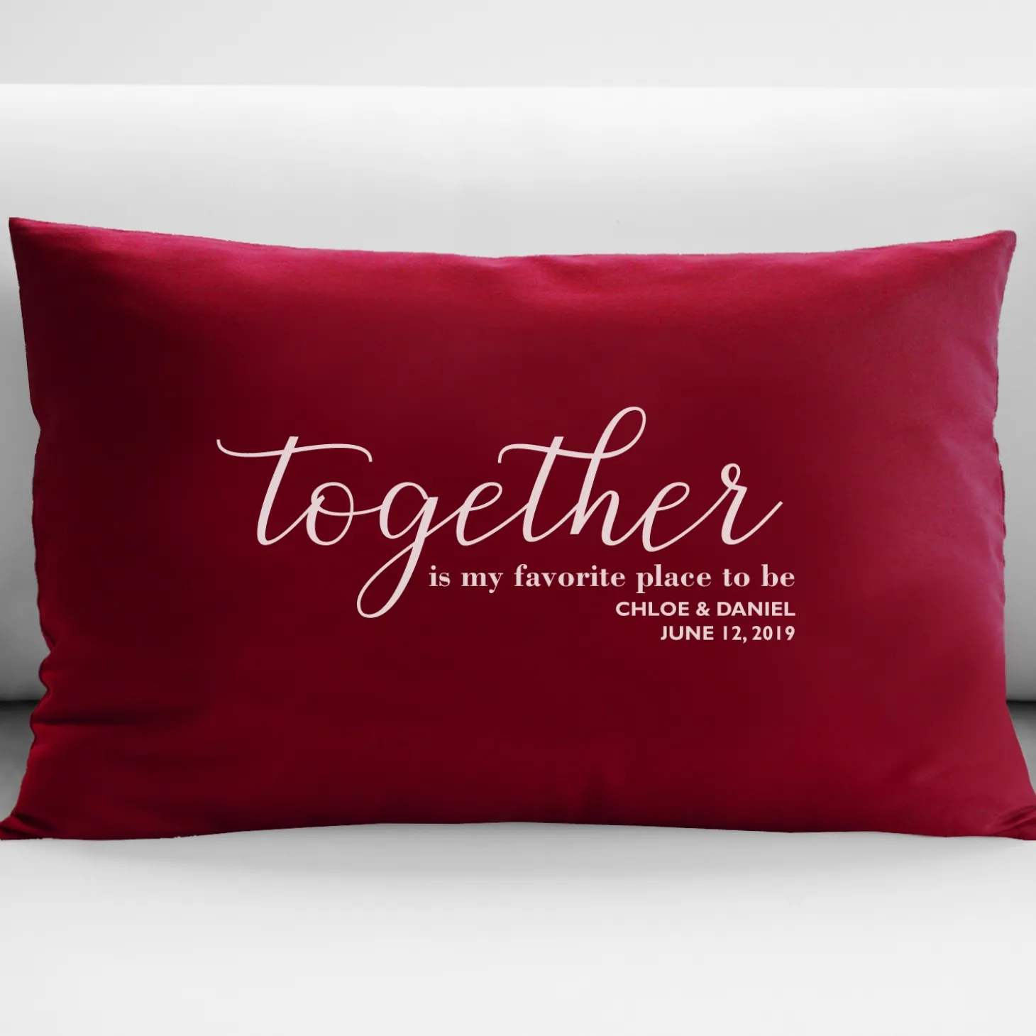 Our Favorite Place to Be Throw Pillow