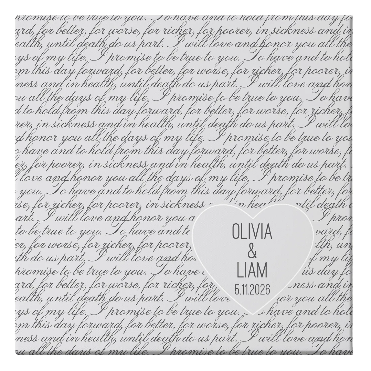 Our Forever Vows Canvas
