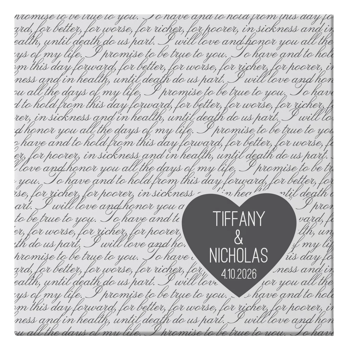 Our Forever Vows Canvas