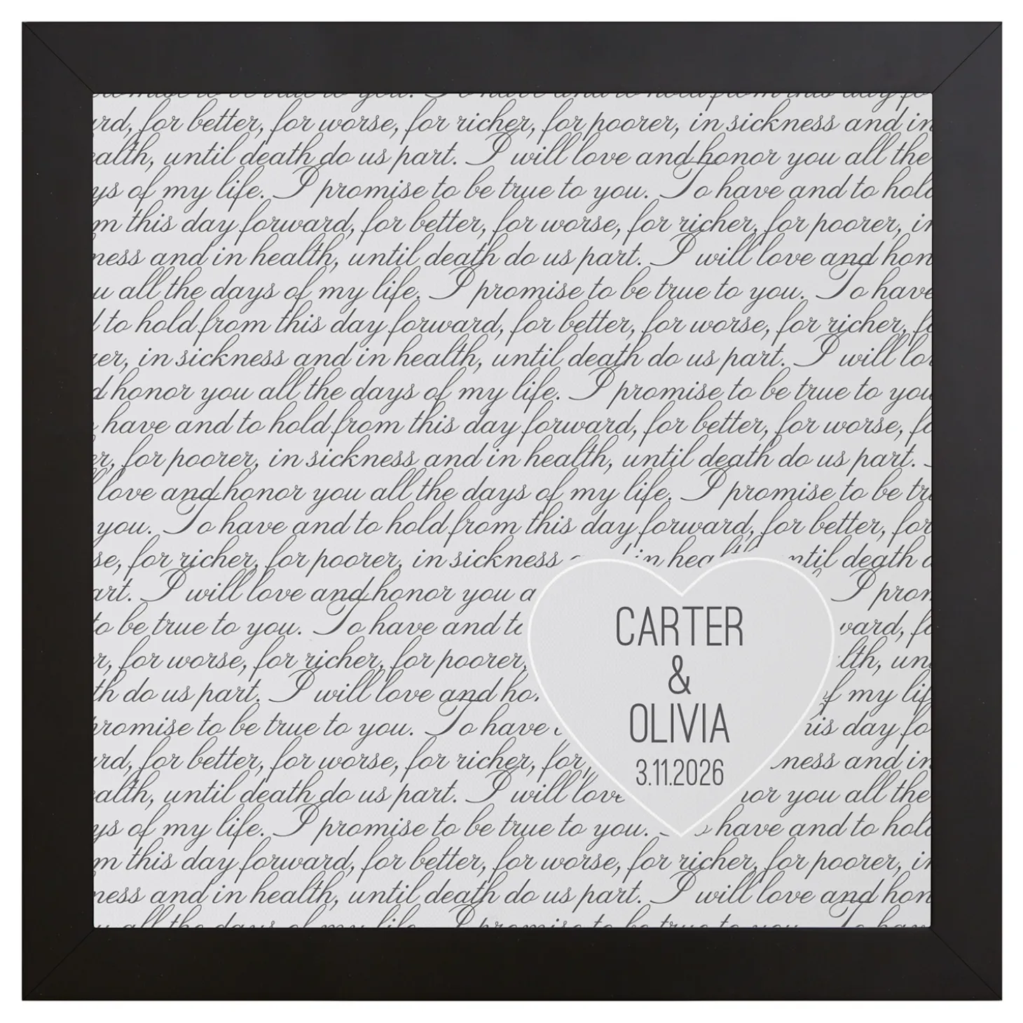 Our Forever Vows Canvas
