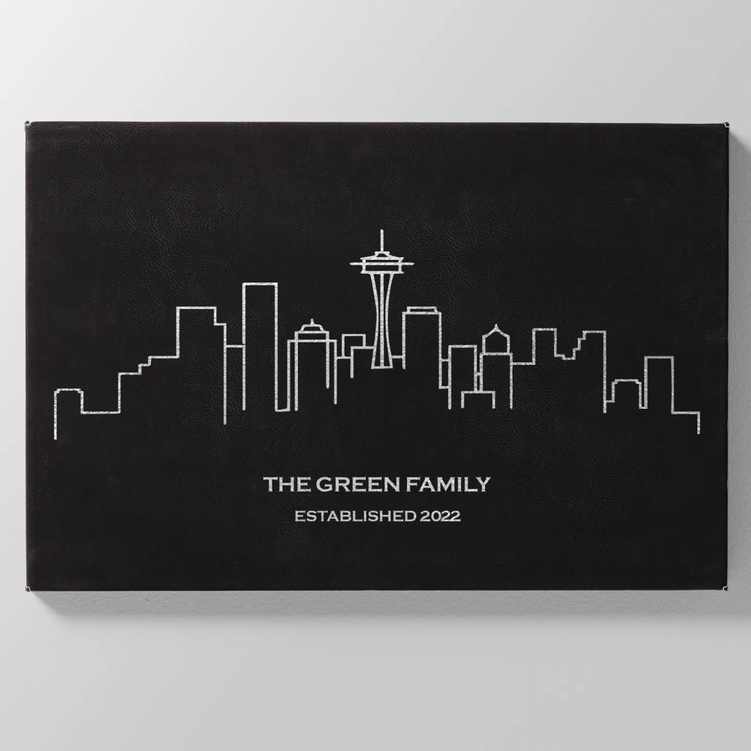 Our Home Skyline Leather Wall Art