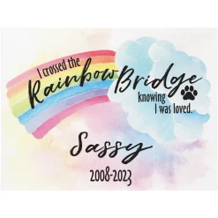 Over the Rainbow Bridge Wood Block