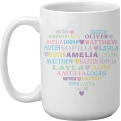 Pastel Heart Full of Love Mug