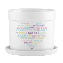 Pastel Heart Full of Love Planter with Tray