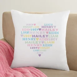 Pastel Heart Full of Love Throw Pillow