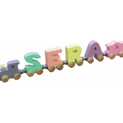Pastel Wooden Name Train
