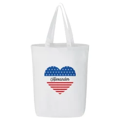 Patriotic Heart Tote Bag
