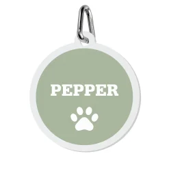Paw Print Acrylic Pet Tag