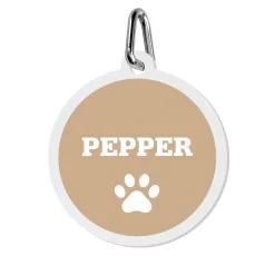 Paw Print Acrylic Pet Tag