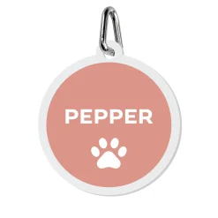 Paw Print Acrylic Pet Tag