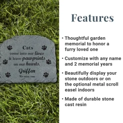 Pawprints In Heaven Memorial Garden Stone