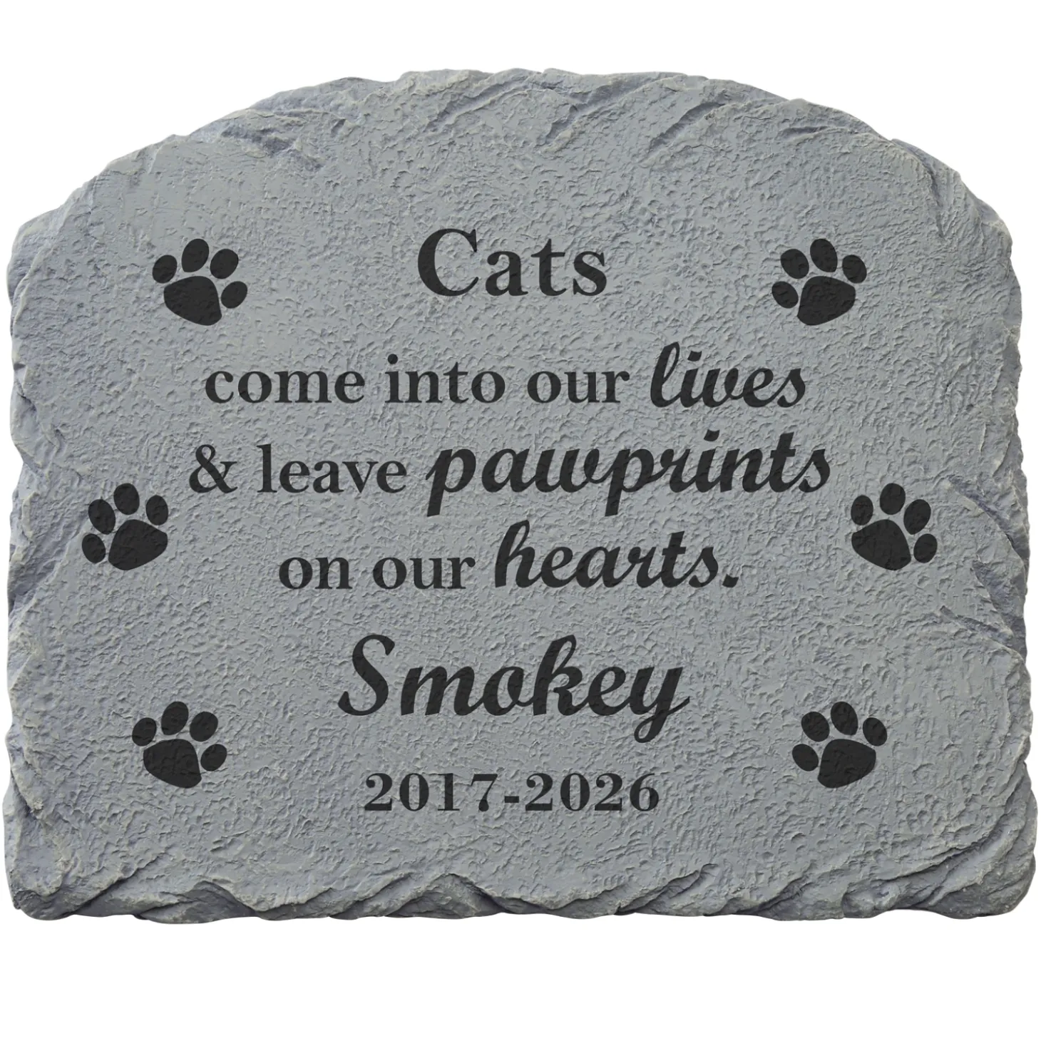 Pawprints In Heaven Memorial Garden Stone