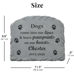 Pawprints In Heaven Memorial Garden Stone