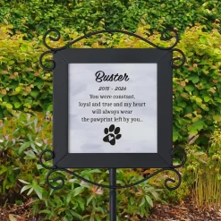 Paw Prints Left By You Garden Stake