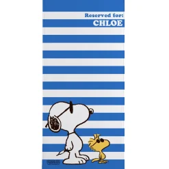 PEANUTS® Cool Blue Stripes Beach Towel