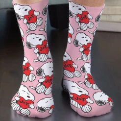 PEANUTS® Heart Initial Valentine Socks